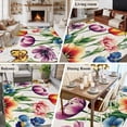thumbnail image 6 of Spring Blossom Floral Butterfly Floor Carpet Living Room Rug, Farmhouse Green Botanical Non-Slip Welcome Mat Indoor Rugs for Bedroom Dining Room, 6 of 9