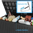 thumbnail image 6 of Magicshe 180-Gallon Weatherproof Resin Deck Box: UV Resistant, Lockable(Black), 6 of 15
