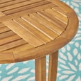 thumbnail image 5 of Noble House Marcello 3 Piece Wooden Round Patio Dining Set in Teak and Black, 5 of 7