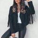 thumbnail image 4 of Abrigos de manga larga para mujer chaqueta delgada informal suave chaquetas de gamuza sintética abrigos para exteriores, 4 of 7