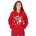 thumbnail image 4 of Cute Betty Boop Christmas Holiday Zip Hoodie Sweatshirt Women Brisco Brands M, 4 of 6