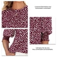 thumbnail image 5 of Blouse à Col Rond Froncé, Blouse à Manches Courtes, Blouse à Col Rond, Chemise à Col Rond, Atteindre Plus, 5 of 5