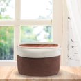 thumbnail image 2 of Sundries Storage Basket Foldable Cotton Linen Box for Home Bedroom Houseroom, 2 of 3