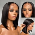 thumbnail image 5 of Brazilian Virgin Human Hair 13x4 Lace Front Wigs Straight Short Bob Hair Wigs with Baby Hair Pre Plucked for Women 150% Density 10inch, 5 of 7