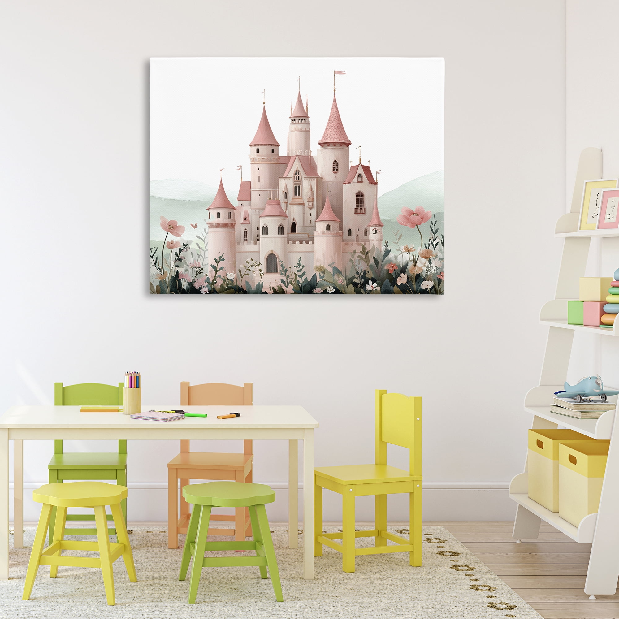 Stupell Industries A Castle For Princess Canvas Wall Art, design by Christine Simpson Art