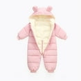 thumbnail image 4 of Baby Girls Boys Warm Hooded Snowsuit Jumpsuit Down Coat Romper Padded Outwear Jacket Snow Wear Streetwear Coats For 12-18 Months, 4 of 9