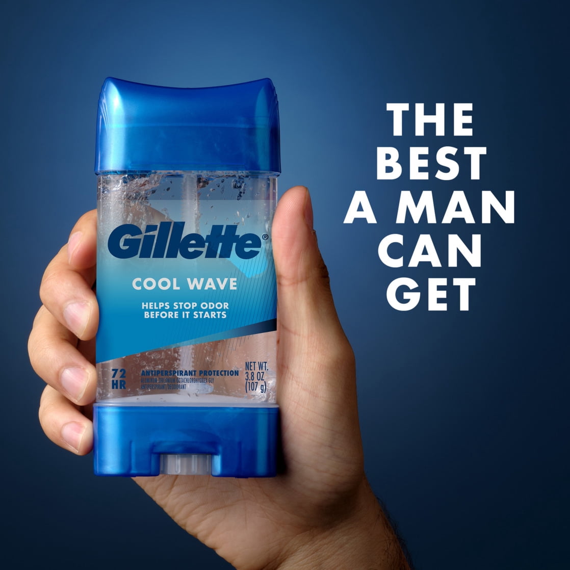 Gillette Clinical Protection Clear Gel Antiperspirant and Deodorant for Men Cool Wave Scent 2.6oz