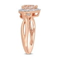 thumbnail image 2 of 1.10 Carat (Ctw) Morganite Heart Promise Ring in Rose Pink Sterling Silver Synthetic White Sapphires for Women, 2 of 5