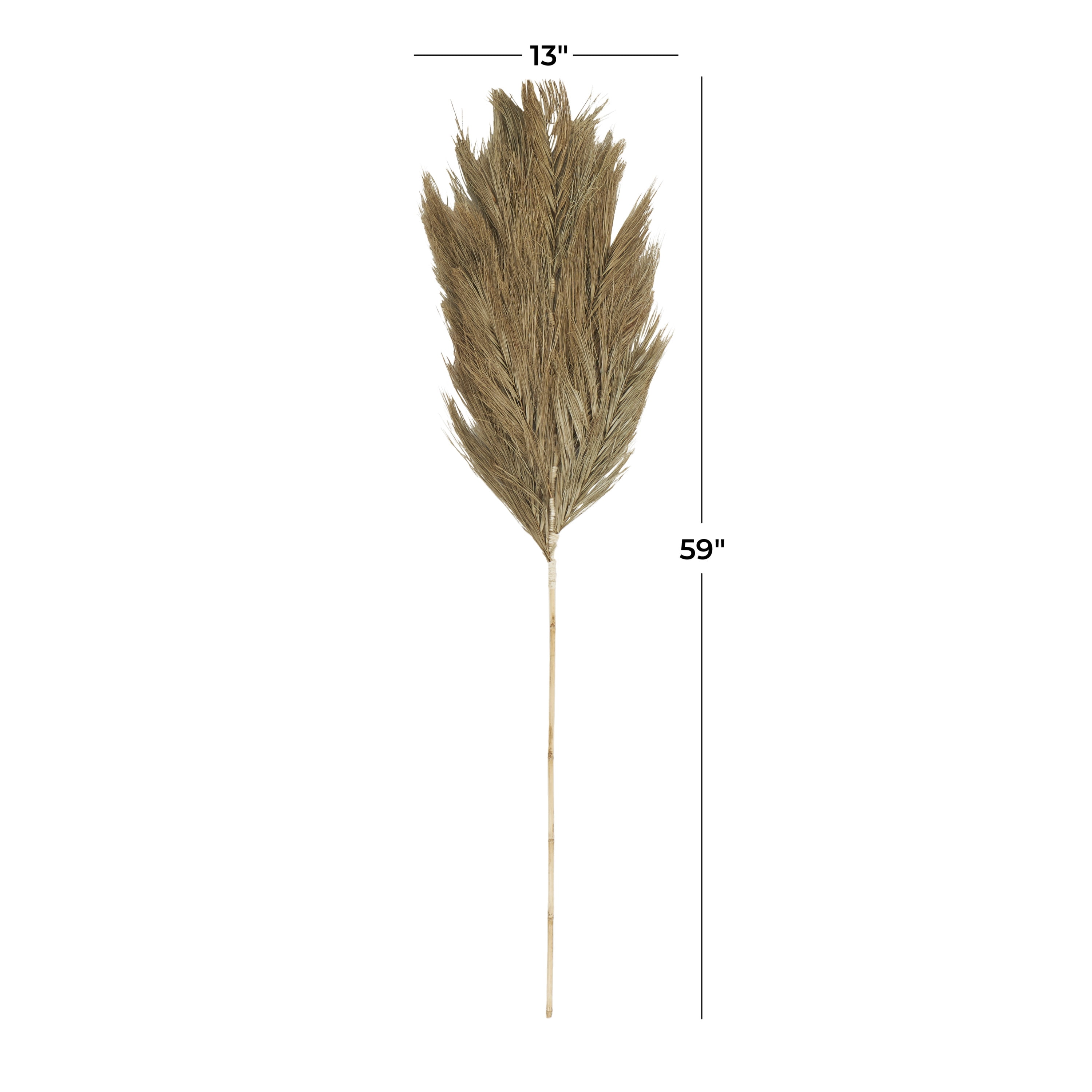 59" Tall Dried Plant Natural Foliage Palm Leaf Bouquet, by DecMode
