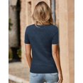 thumbnail image 3 of Jersey Arach&Cloz 2025 de moda primaveral con cuello en V y manga corta, 3 of 7
