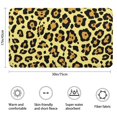 thumbnail image 3 of Yellow and Black Leopard Pattern Bathroom Rugs Mat,Non Slip Microfiber Bathroom Rug,Rubber Backing,Soft Bathroom Mats for Bathroom Floor,Tub and Shower,17x30in(43x75cm), 3 of 5