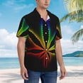 thumbnail image 4 of Summer Travel Silhouette of Beach Sunset Mens Hawaiian Shirt Short Sleeve Casual Button Up Tropical Summer Beach Shirt, 4 of 9