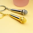thumbnail image 6 of UNTERING Keychain Microphone Pendant Keychain Simulation Mic Shaped Keyring Fashionable Bag Charm Stylish Accessory for Music Lovers, 6 of 8