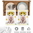 thumbnail image 5 of Sunflower Pig Kitchen Towels Set of 4, Summer Eucalyptus Yellow Lace Absorbent Dish Towels for Kitchen, Microfiber Hand Towel, Quick Drying Tea Towel for Cleaning Decorative Dishcloths, 5 of 7