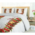 thumbnail image 5 of Ambesonne Christmas Alphabet Duvet Cover Sets, U Letter, 2-Queen, Pearl and Olive Green, 5 of 7