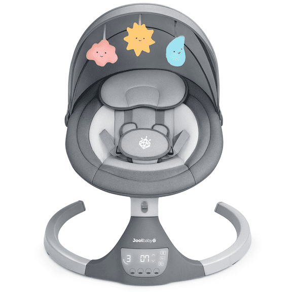 Jool Baby Nova Baby Swing with Remote Control and Bluetooth, Gray