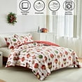 thumbnail image 6 of PERFEMET 3Pcs Holiday Bedding Set for Girls Boys Twin Size Christmas Ornament Print Comforter with Matching Pillowcases for Bedroom Decor, 6 of 7