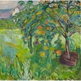 thumbnail image 3 of Edvard Munch 15x15 Black Modern Framed Museum Art Print Titled - Apple Tree by the Studio (1920-28), 3 of 5