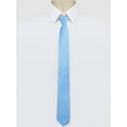 thumbnail image 2 of Corbatas de hombre preatadas de color sólido INSPIRE CHIC para el Día del Padre, corbatas con cremallera, corbata ajustable para el cuello, corbata de boda para el novio, azul cielo, talla única, 2 of 6