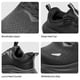 thumbnail image 5 of Zapatillas para Hombre NORTIV 8 para Caminar, Correr y Tenis con Amortiguación ActiveBreeze Antideslizantes, Deportivas para Gimnasio, Cómodas y de Moda, Talla 8, Todo Negro, SNWS246M, 5 of 8