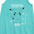 thumbnail image 2 of Pokémon - Pikachu Pokedex Diagram - Youth Girls A-line Dress, 2 of 4