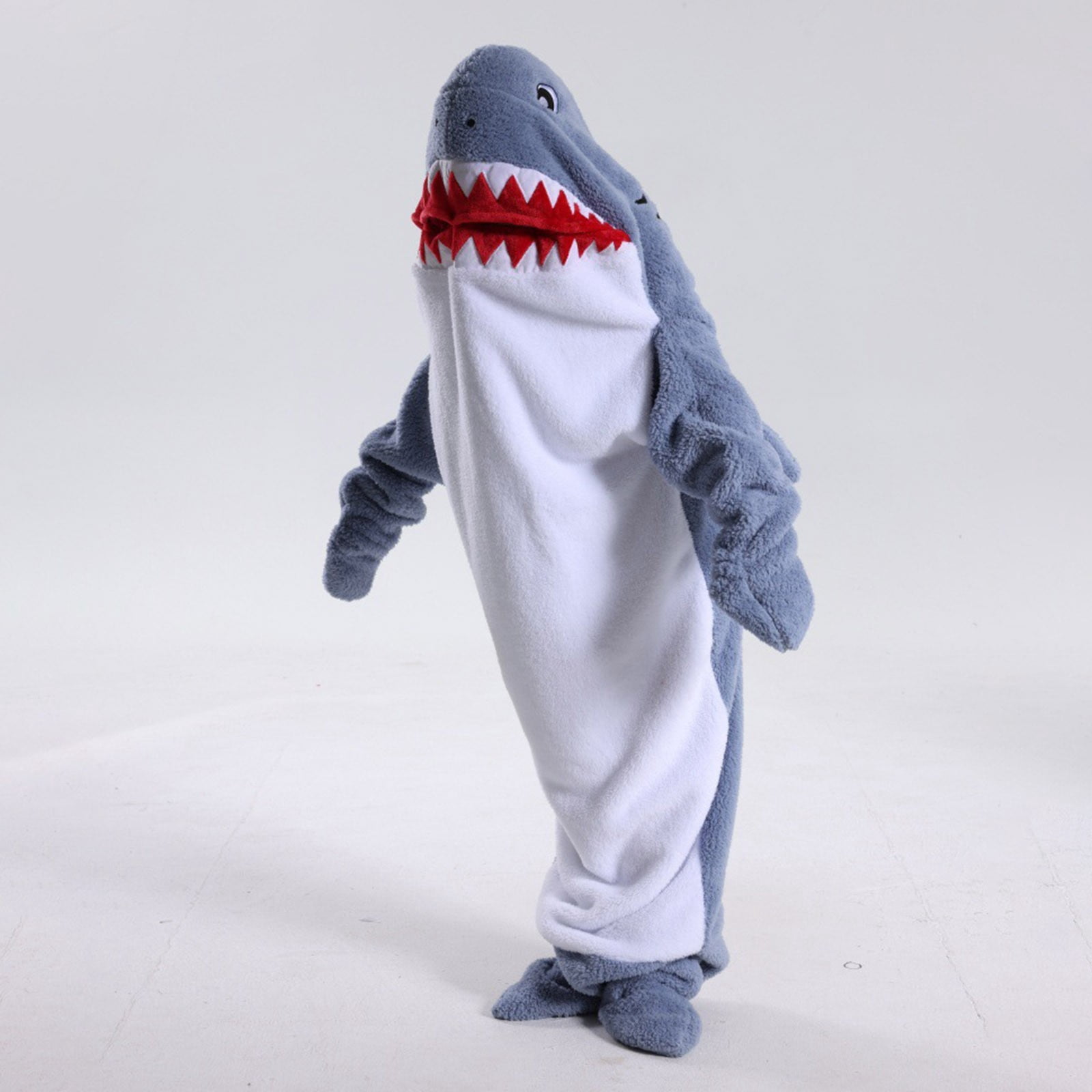SHENGSI Kids Shark Whale Flannel Sleeping Bag Onesie, Blanket Hoodie Unisex Wearable Hoodie Blanket Soft Cozy Flannel Hoodie Cute for Children