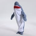 thumbnail image 4 of SHENGSI Kids Shark Whale Flannel Sleeping Bag Onesie, Blanket Hoodie Unisex Wearable Hoodie Blanket Soft Cozy Flannel Hoodie Cute for Children, 4 of 4
