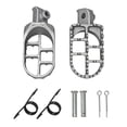thumbnail image 4 of vortess Motorcycle Foot Pegs Motorcycle Foot Rests Footpegs Replacement Aluminum Alloy Silver, 4 of 9