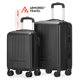 thumbnail image 1 of Maletas de viaje carry-on de mano cabina 10kg Rígida set de viaje 2 pack 20” + 16” ABS doble calibre con cierre expandible, llantas desmontables y candado seguridad TSA LOCK Armored travel, 1 of 10