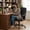 Black, variant on 350LBS Heavy‑Duty Executive Desk Chair, Vintage Wingback Leather Ergonomic Swivel Chair with 7.6 Inch Thick Cushion & Wood Base for Home Office Living Room