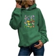 thumbnail image 2 of Tbopshirt Tops for Women,Fashion Women Long Sleeve Butterfly Print Hooded Pocket Casual Sweatshirt Top Shirt, 2 of 5