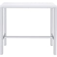 thumbnail image 4 of Pemberly Row Contemporary Wood 5-Piece Lacquer Bar Set with Metal Leg in White, 4 of 8