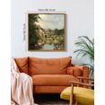 thumbnail image 5 of Drsoum Vintage Countrysid and Rivulet Wall Art 16x16in Natural Framed Classic Retro Village Landscape Rustic Wall Prints Farmhouse Kitchen Bathroom Office Decor, 5 of 5