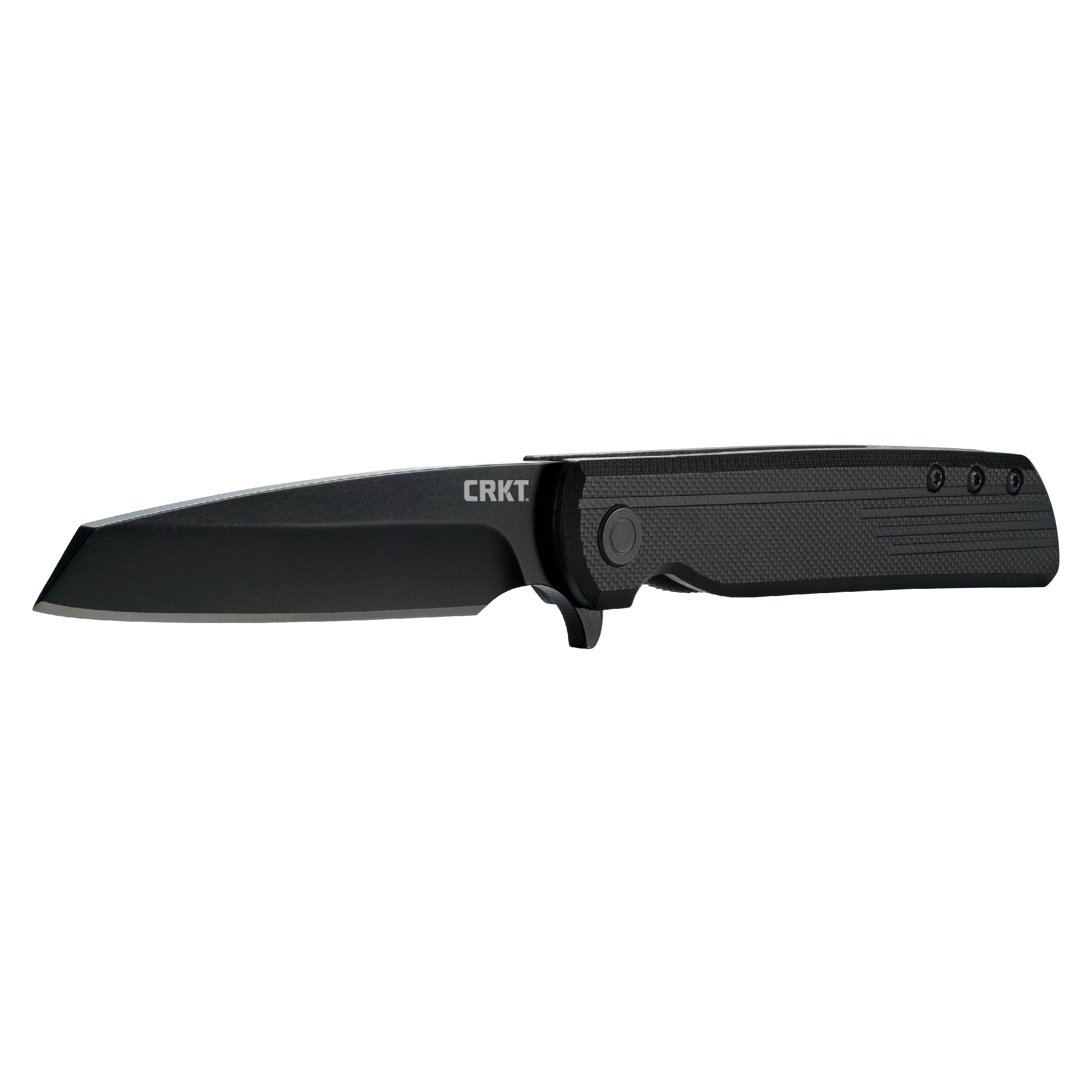 CRKT LCK + Everyday Carry Assisted Folding Knife with Liner Lock: Stainless Steel Plain Edge Blade, Glass-Reinforced Nylon Handle, Pocket Clip, 3802K