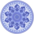 thumbnail image 1 of Ahgly Company Machine Washable Indoor Round Transitional Light Slate Blue Area Rugs, 5' Round, 1 of 7