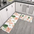 thumbnail image 2 of Pioneer Flower Floral Print Pattern Kitchen Rugs Sets Of 2,Anti Fatigue Kitchen Mat Rugs Non Slip Washable,Decorative Kitchen Floor Mats for Kitchen,Sink,Laundry,17"x30"+17"x47", 2 of 7