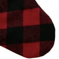 thumbnail image 5 of Northlight 23" Black and Red Rustic Buffalo Plaid Christmas Stocking, 5 of 6