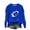 Blue, variant on Kaliqueen Football Sweatshirts for Women Graphic Game Day Y2K Crewneck Oversized Pullover Fall Casual Long Sleeve Tops
