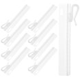 thumbnail image 4 of 25pcs Curtain Rod Hooks Plastic Adjustable Drapery Curtain Tape Clip Hook Hanging Hook, 4 of 9