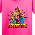 thumbnail image 4 of Inktastic Soccer Girl Superhero Youth T-Shirt, 4 of 5