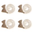thumbnail image 1 of 4X Guirnalda de Cuentas de Madera con Borlas, Cuentas de Granja Decoración Rústica de Campo Cuentas de Oración Boho Decoración para Colgar En la Pared Color de Madera, 1 of 7