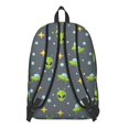 thumbnail image 3 of Alien UFO Medium Gray Pattern Backpack for School, Cute School Bag with Adjustable Shoulder Straps and Padded Back, 15.7"x11.8"x5.5", 3 of 5