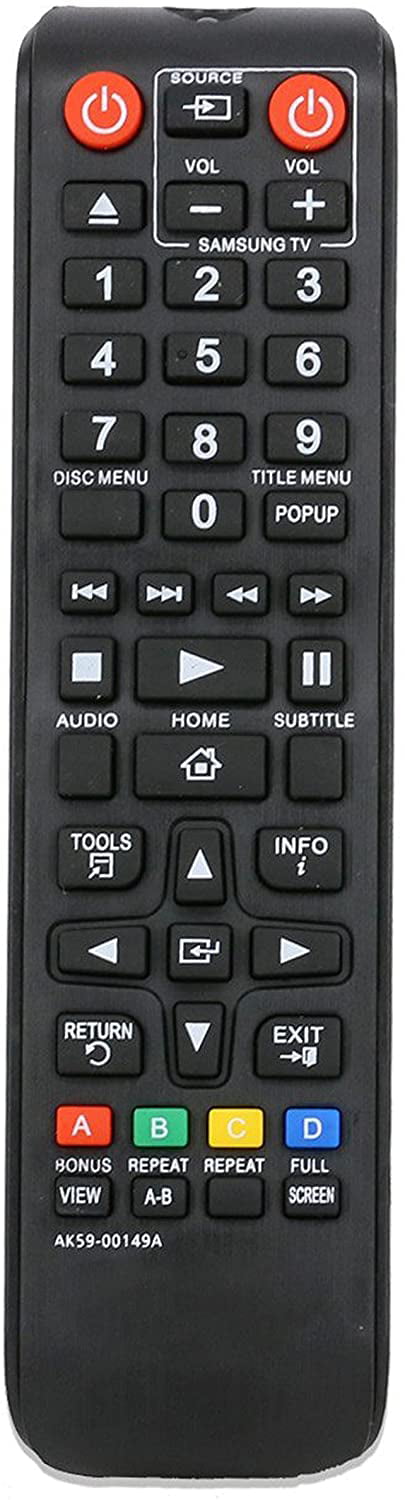 Universal Remote Control for Samsung Blu-Ray DVD Player BDF5100 BD-FM57C BD-H5100 BD-H5900 BDHM51 BD-HM51 BDHM59 BDJ5100 BD-J5100 BDJ5700 BD-J5700 BD-J5900 BD-JM51 BD-JM57 BD-JM57C BD-HM57C