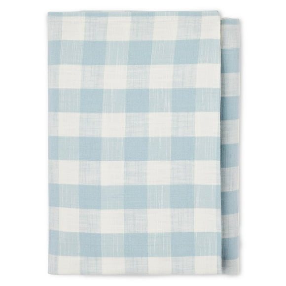 Nappe FRAÎCHE collection printanière en guingan bleue 60 x 84 po Taille unique