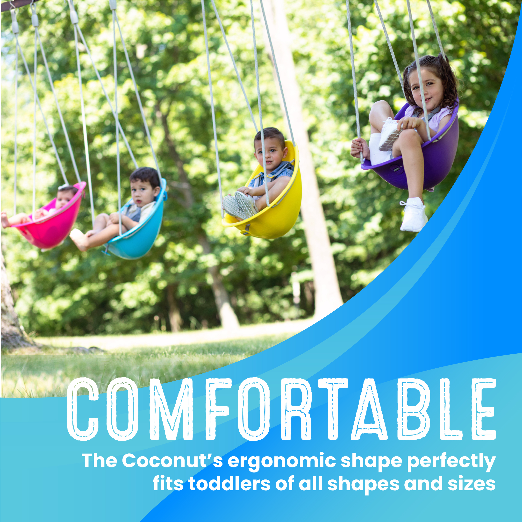 Swurfer Coconut Toddler Swing, White photo 4