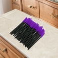 thumbnail image 5 of Unique Bargains 50 Pcs Convenient Silicone Eyelash Brush for Bathroom Black Purple Plastic Silicone, 5 of 5
