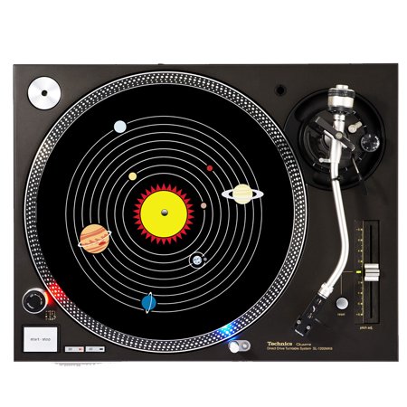 KuzmarK™ 12" DJ Turntable Slipmat - Solar System