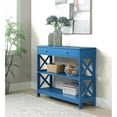 thumbnail image 1 of Pemberly Row Transitional One-Drawer Console Table in Blue Wood Finish, 1 of 10