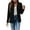 Black, variant on YUGYXL Bomber Jacket Women Textured Lightweight Zip Up Jackets Casual Stand Collar Zipper Coat Fall Fashion Outerwear Top White XXL