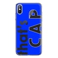 thumbnail image 1 of MUNDAZE Apple iPhone XS Max Shockproof Clear Hybrid Protective Phone Case Blue Clear Funny Text Quote That's Cap Cover, 1 of 5